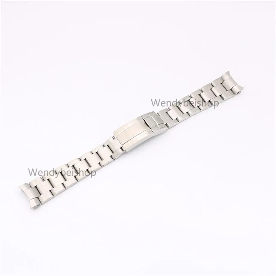 20 21mm 316l en acier inoxydable en acier inoxydable à deux tons argent solide solide liaison de déploiement de déploiement bracelet bracelet