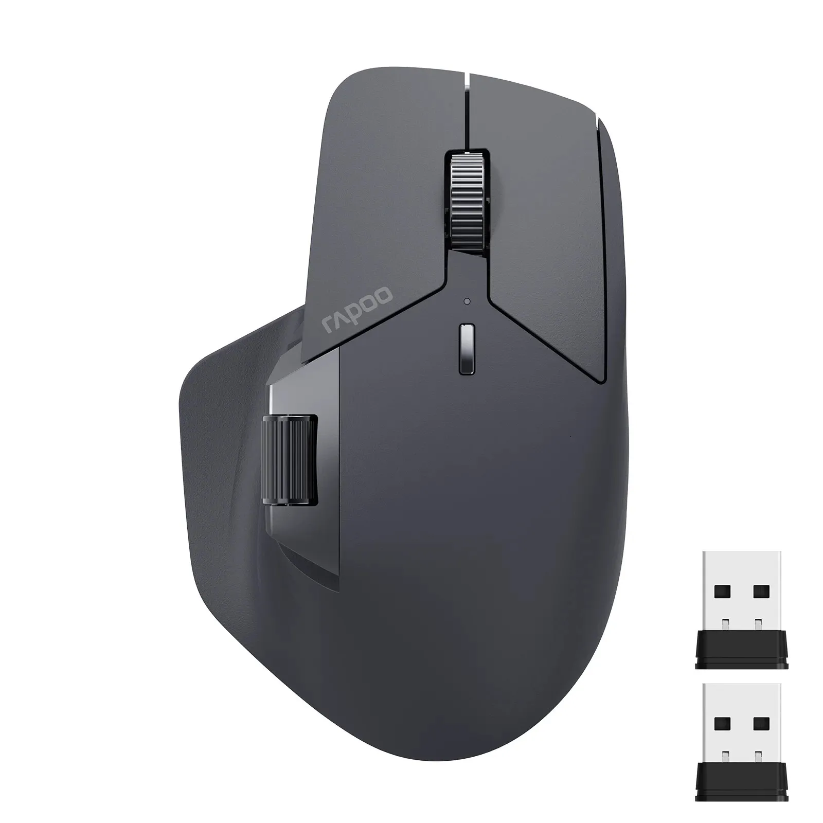 Rapoo MT760 laddningsbara multimod trådlös mus ergonomisk 4000 dpi easyswitch upp till 4 enheter Bluetooth Office Mice 231228