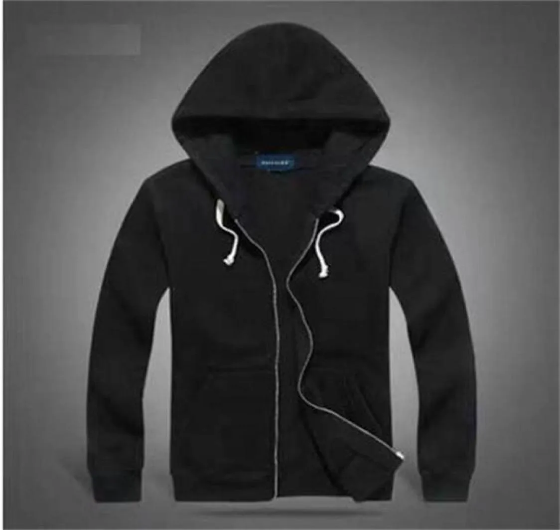 Mens polo jacket Hooded sweater Hoodies and Sweatshirts autumn solid casual with a hood sport zipper pullover quality Outerwear Co2906111