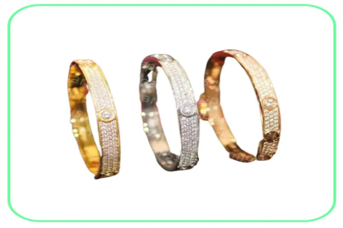 Set completo di diamanti CZ Love Bangle Bracciali designer Bracciale in argento con cacciavite in oro per gioielli da donna e da uomo53461248176707