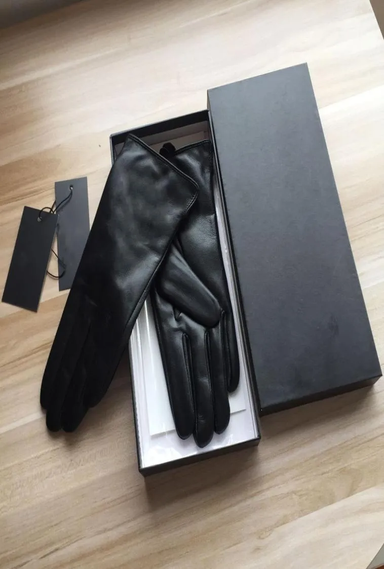 Women039s quality leather gloves and wool touch screen rabbit hair warm sheepskin Five Fingers Gloves3718080