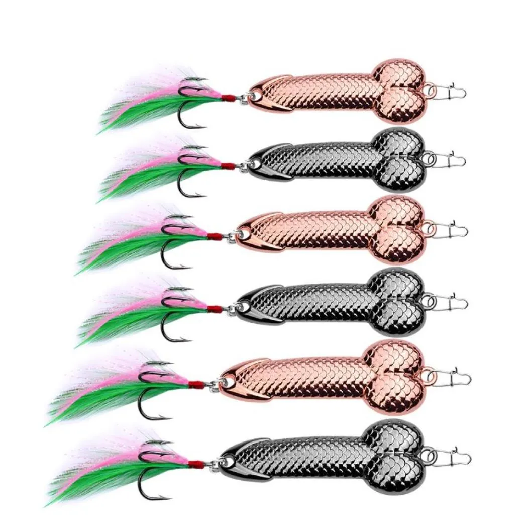 Lures de pesca de colher vibração Spinners de colaboração de isca de gabarito de metal com ganchos de penas para spinner de trutas Baits9085698
