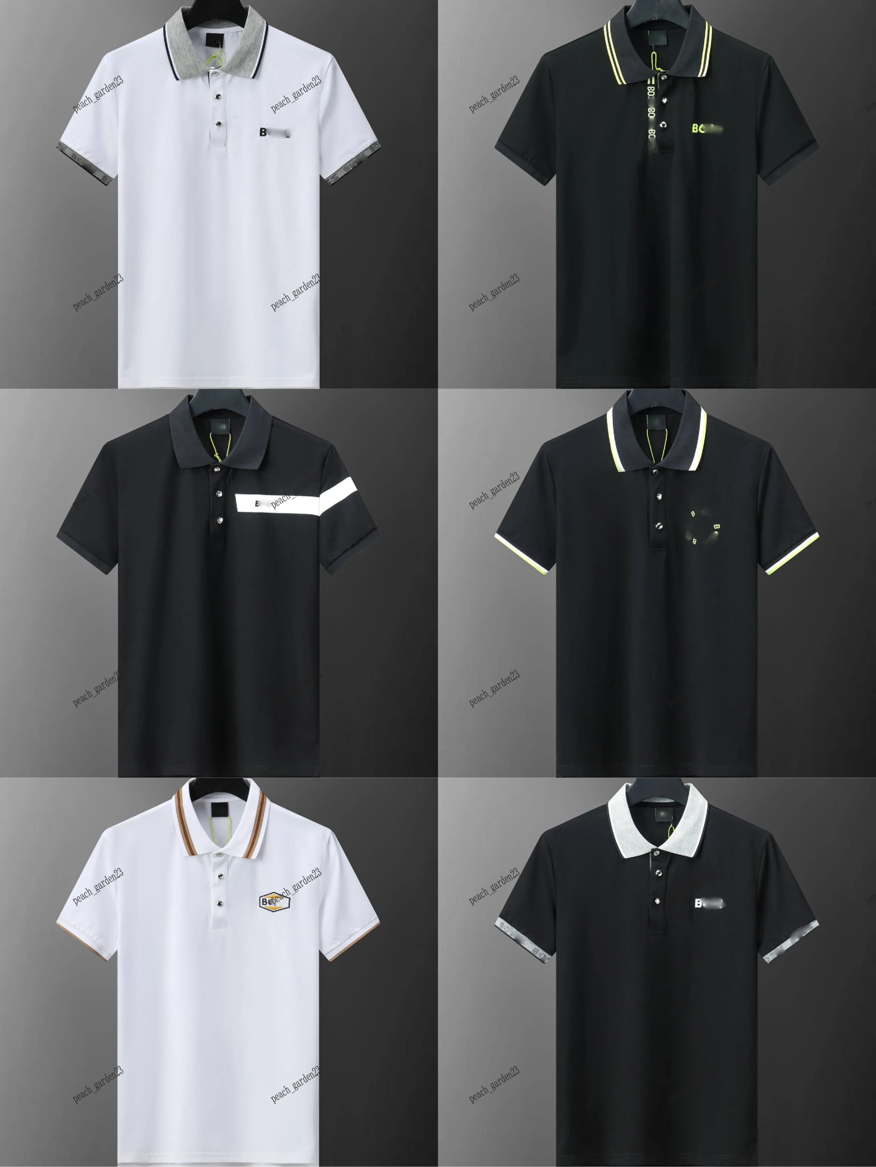 Herrendesigner Polo Shirts Bo T Shirt Luxus Männer Kleidung Kurzarm Fashion Casual Herren Sommer T -Shirt Schwarze Farben sind erhältlich Business Workwear 24