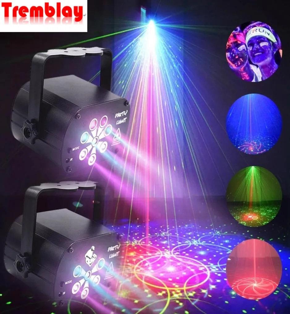 NIEUWE Mini Party Disco Light LED UV Lamp RGB 60 128 Modi USB Oplaadbare Professionele Podiumeffecten voor DJ Laserprojector Lamp8602521