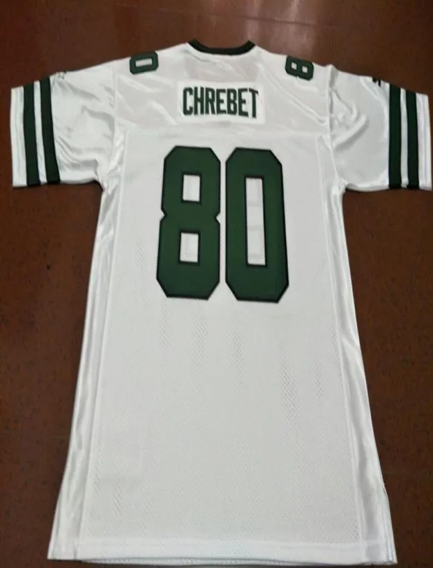 Hombres personalizados 1997 Wayne Chrebet 80 real bordado completo College Jersey Tamaño S4XL o personalizado cualquier nombre o número jersey7659978