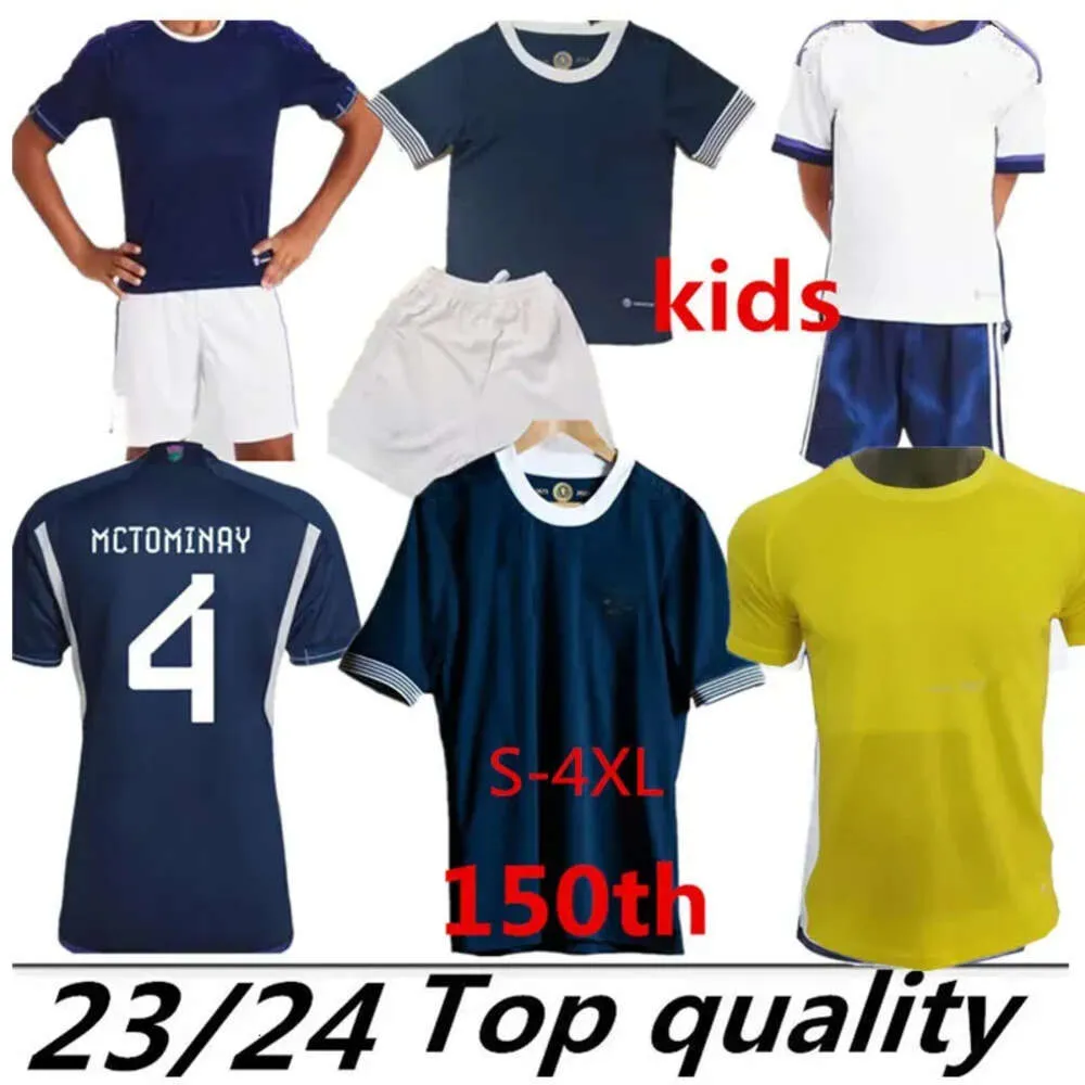 2023 2024 Scotland Football Shirt 150Th Anniversary Soccer Jerseys Blue Special Edition TIERNEY DYKES ADAMS Football Shirt 23 24 CHRISTIE Mcgregor Kids Kit 724