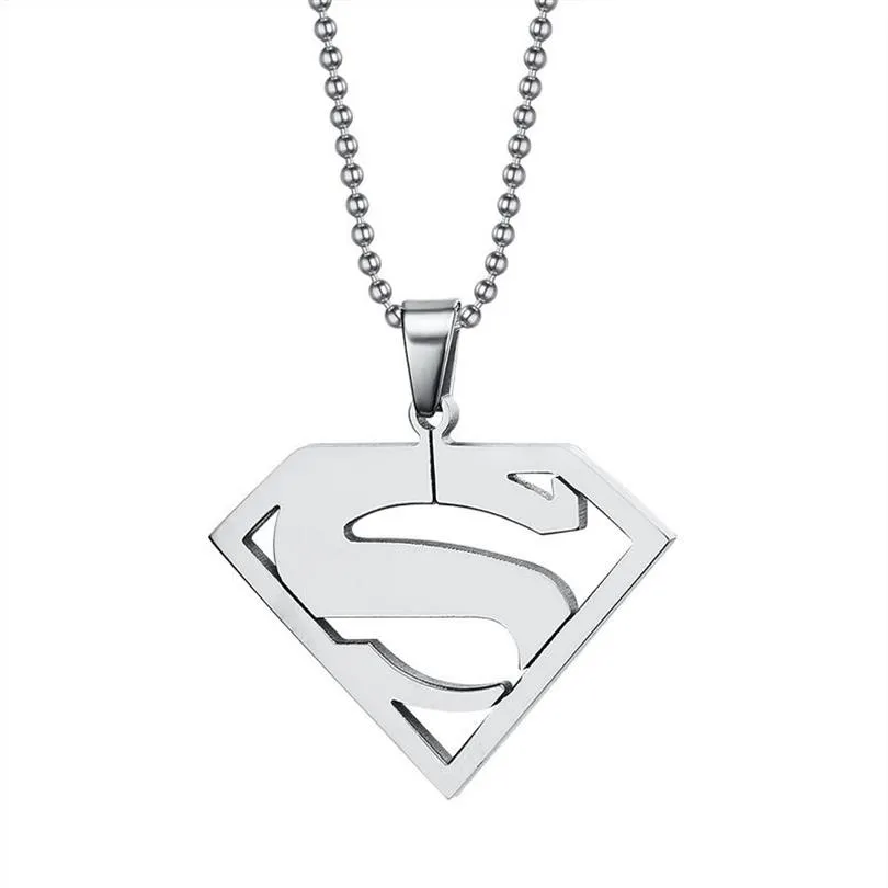 Superman Pendaplated Superman Collane Pendants Jewelry for Men Women PN-002289L