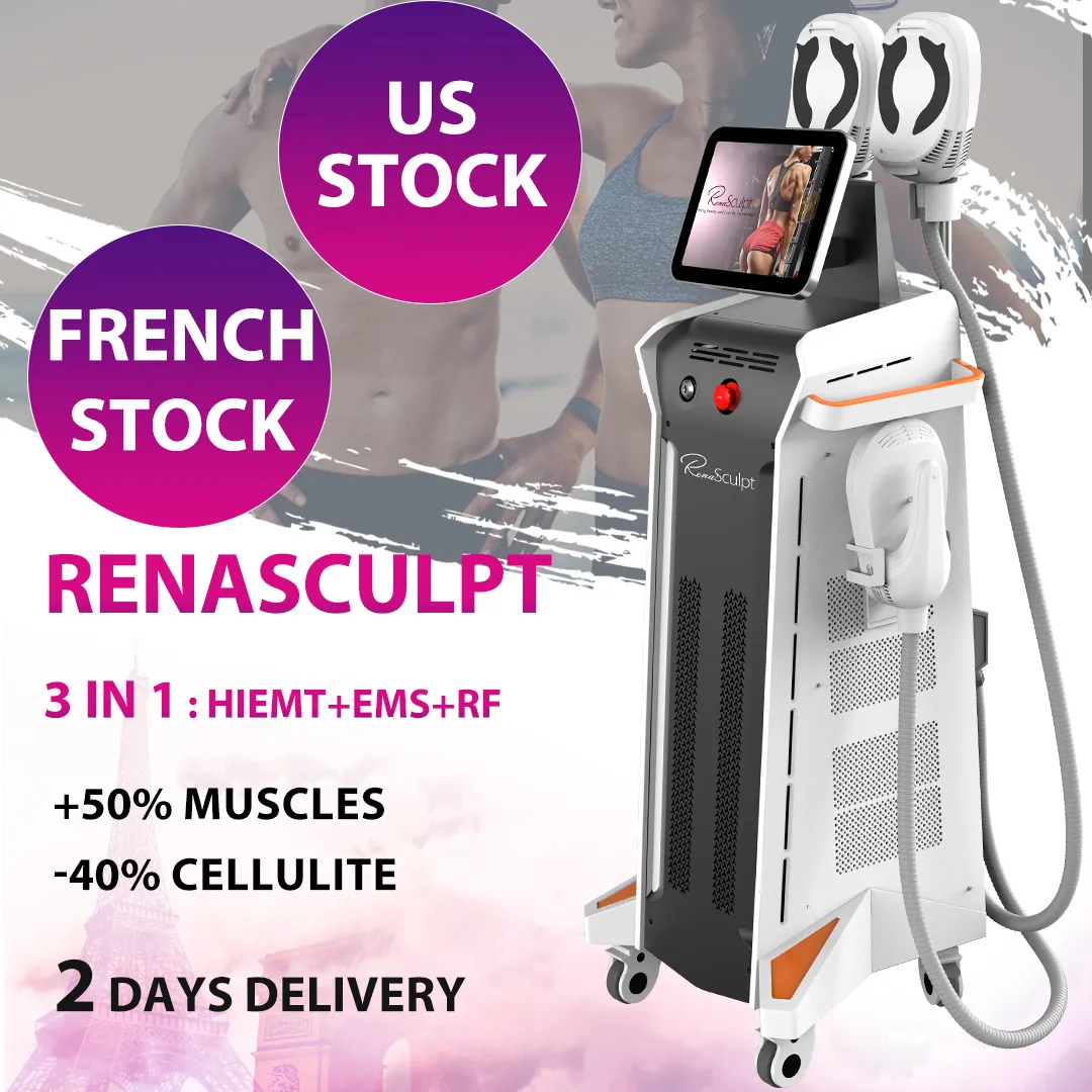 Renasculpt فقدان الوزن آلة emslim 4 مقابض RF hiemt بناء العضلات الدهون تقلل من آلة تشكيل جسم التخسيس EMS