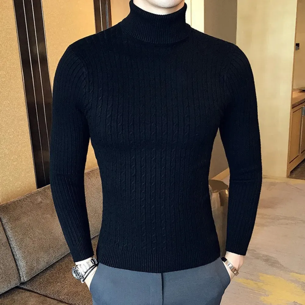 Turtale invernale autunnale tira a colore solido caldo maglione maschile maschere ultra-tno tintare maglione maglione da uomo maglione 231228
