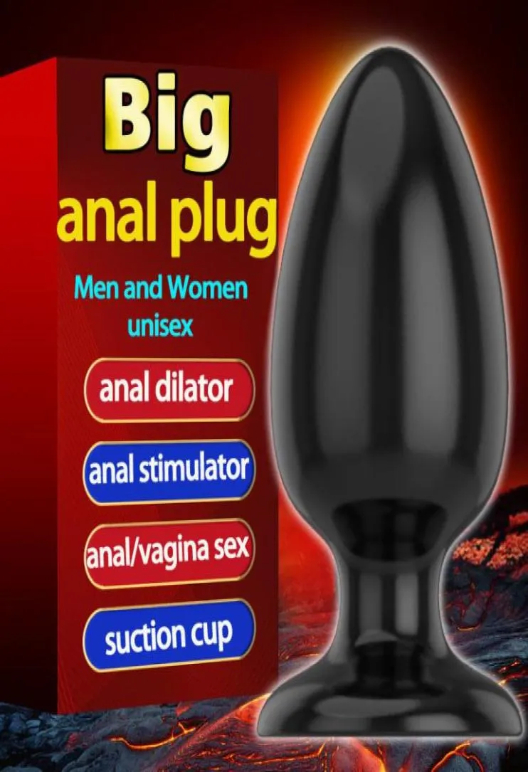 Män och kvinnor dilator Big Butt Plug stor sugskoppproppar Vuxen unisex sexleksaker för kvinnliga analbollar Buttplug y1907147673682