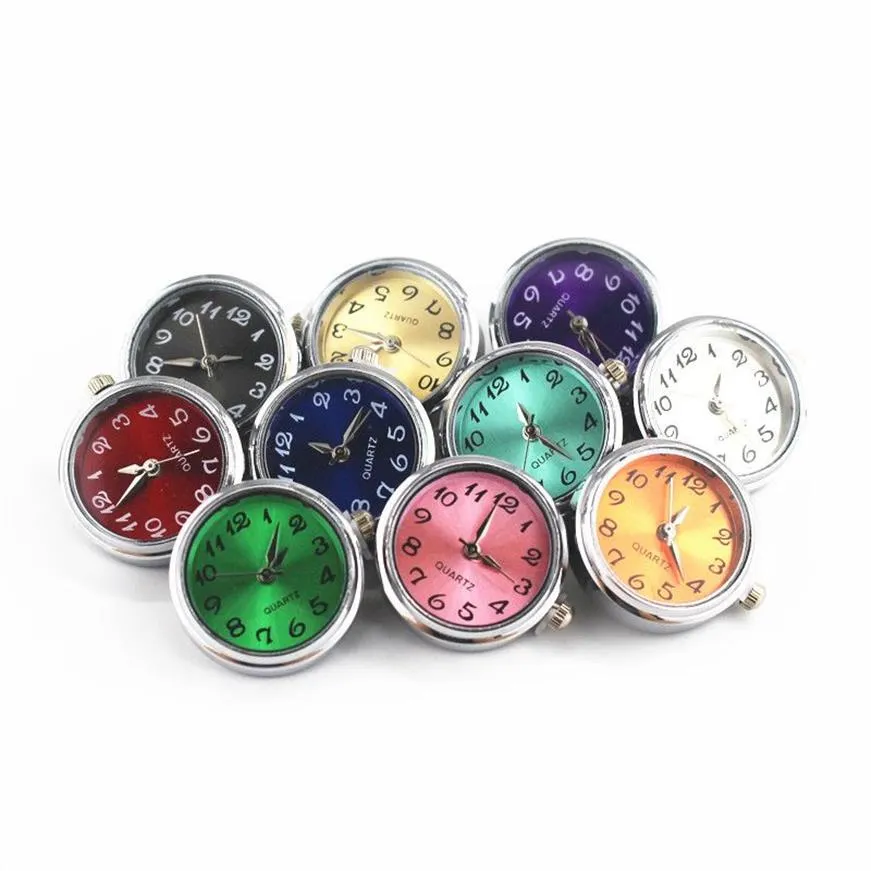 Mixs 10pcs lot Glass Watch Snap Buttons Charms Fit 18mm 20mm Ginger Snap Bracelet Replaceable Buttons DIY Jewelry 210323270t