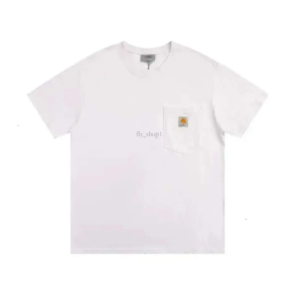 Carhart Shirt Дизайнерская футболка высшего качества Классическая футболка с короткими рукавами и карманами с маленькими этикетками Свободная и универсальная для мужчин и женщин Рубашка Carhartts 690