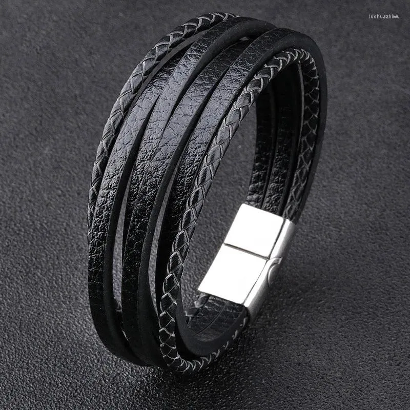 Link Bracelets Wholesale Gift Fashion Men's Bracelet Retro Magnetic Snap Ornament Product