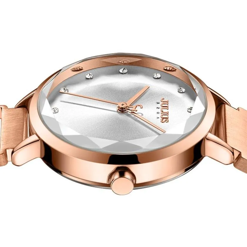 Julius New Watch التصميم الإبداعي المغناطيس مقاوم للصدأ مقاوم المقاوم للصدأ الفرقة Watch Watch Japan Miyota Movt Fashion Quartz Watch JA-114287D