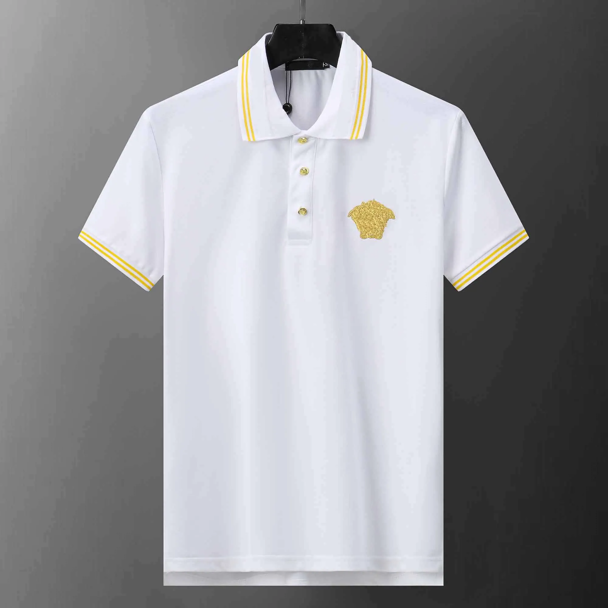 Mode mäns polo kortärmad andningsbara toppar tees brev mönster printchest broderi logotyp män kvinnor sommar t skjortor plus storlek mäns polo skjorta m-3xl