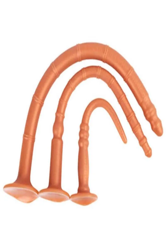 Nxy Anal Toys Explosif 60 cm Super Long Doux avec Ventouse Appareil de Masturbation Mâle et Femelle Stripe Tentacule Analplug Gode A4175859