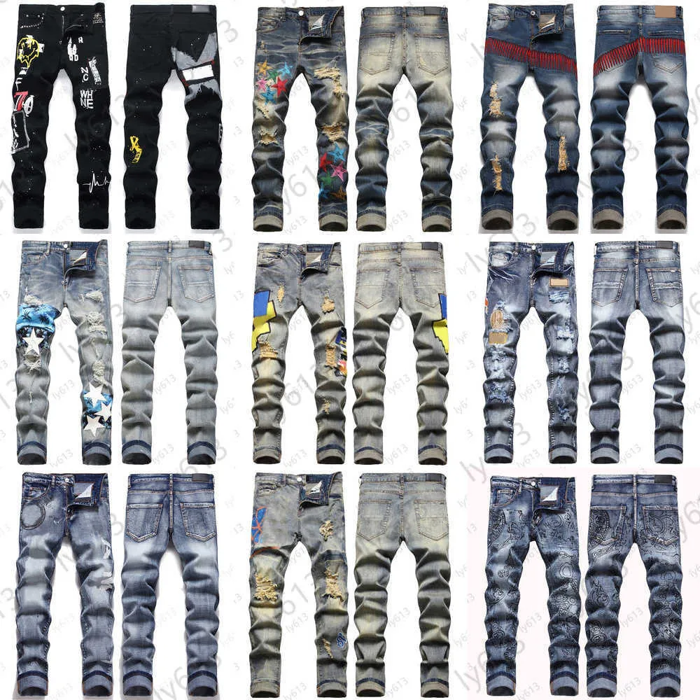 Designer Jeans pour Mens High Street Ripped Jean Pantal