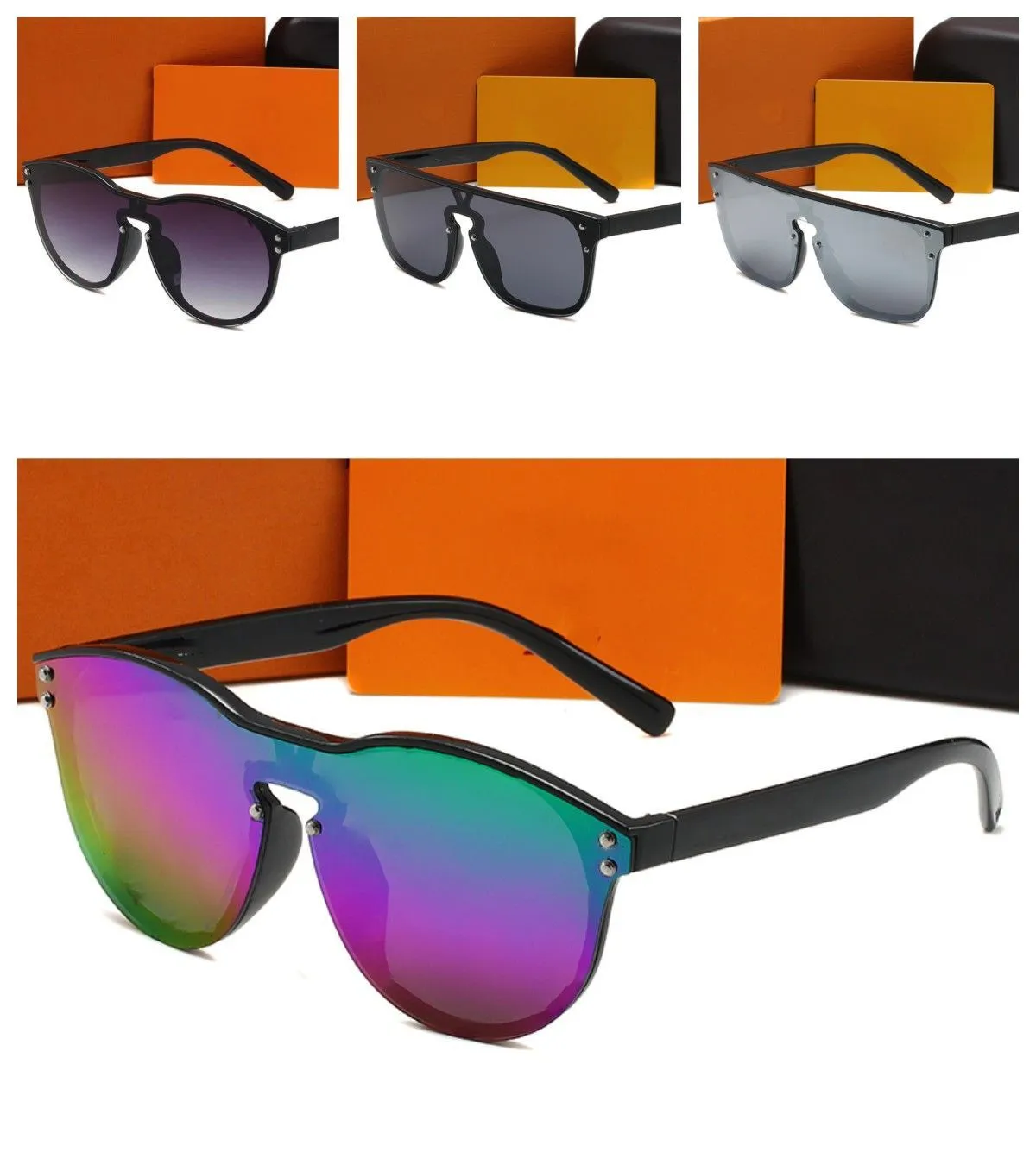 Gafas de sol de diseñador Triomphe diseñadores para hombre lentes de PC a prueba de sol gafas de colores mezclados hombres occhiali da sole gafas de so23001