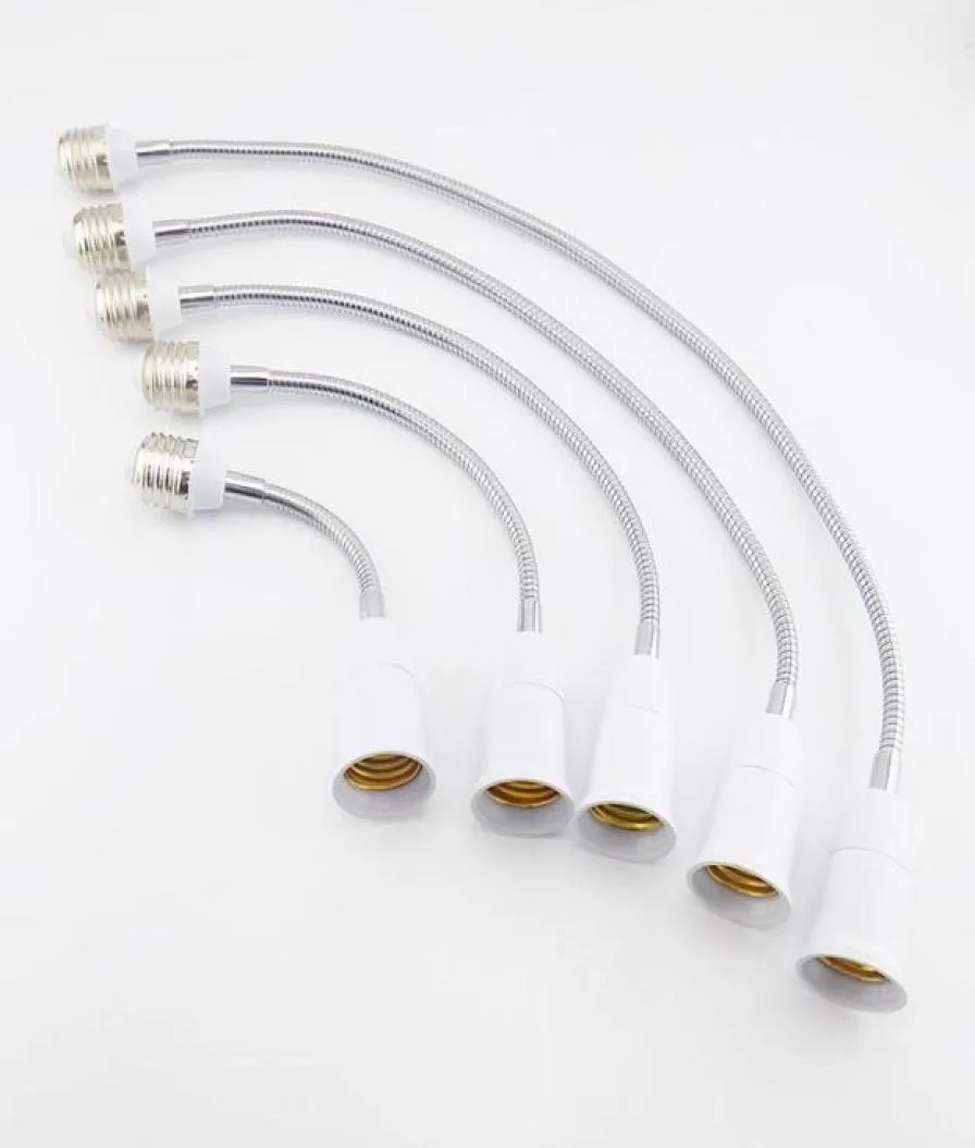 18 28 38 48 58 cm E27 Convertitori di base per lampadina a LED flessibile E27 a E27 Adattatore del supporto per pareti del cavo del cavo per estensione spina con spina E27