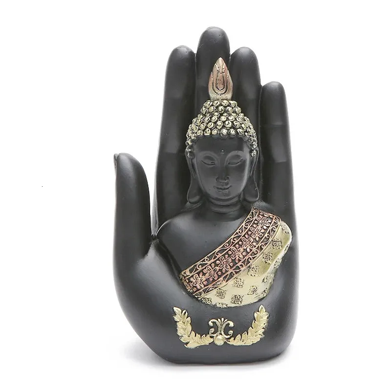 Buda Statue Tajlandia Buddha Rzeźba Ręce Ręcznie Made Buddhism Hindu Fengshui Figurine Meditation Decoration 231227
