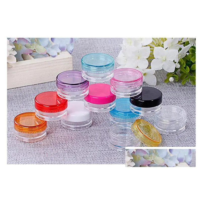 Plastic Wax Containers Boxes Jars Case 3G/5G Cosmetics Holder Dabber Tools For Dry Thick Oil Grease Paste Mastic No-Smell Drop Deliv Dhhkz