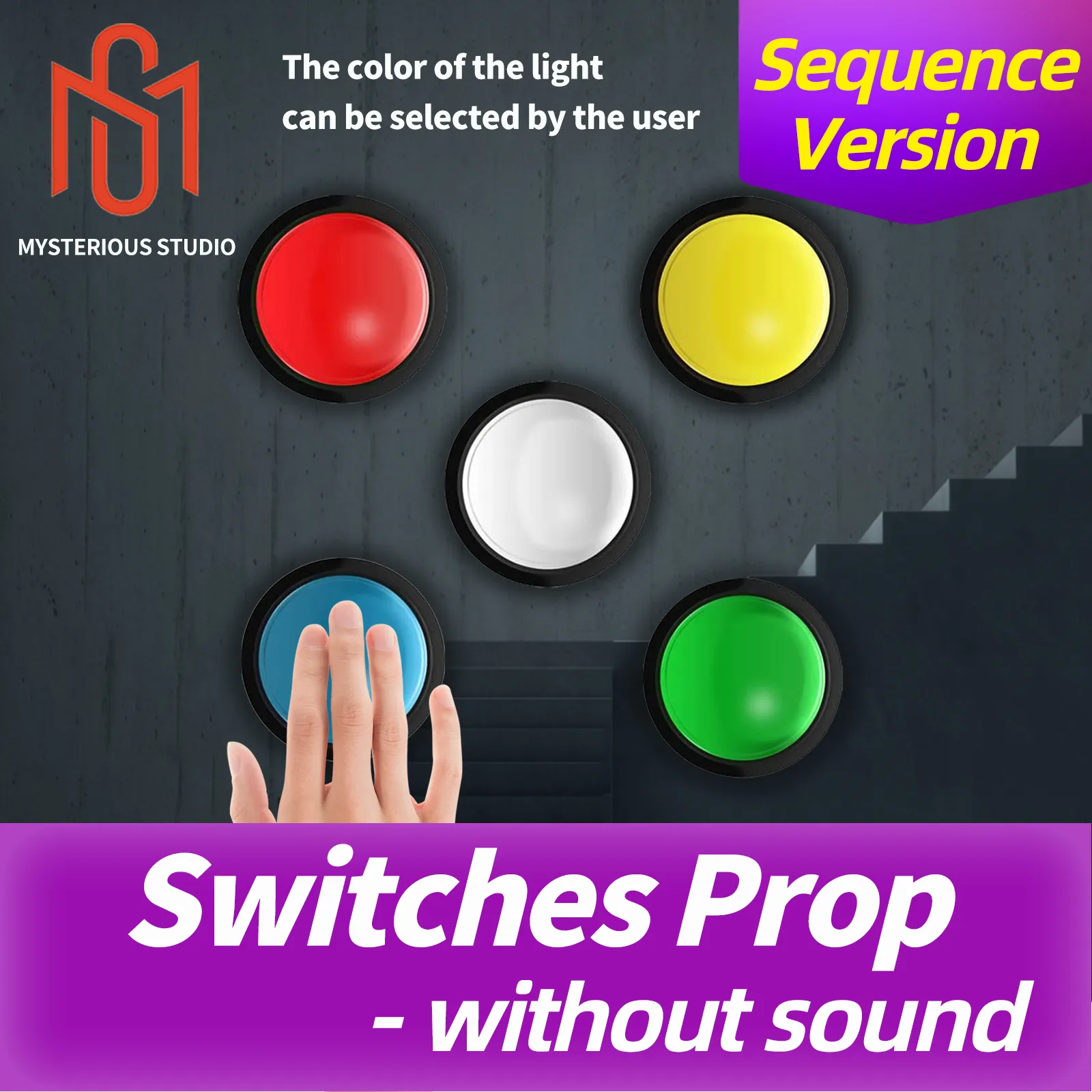 Gizemli Stüdyo Gizli Oda Kaçış Oyunu Mekanizması Pervane Elektronik Bulmaca Işık Oyunu Renk Düğmesi Sıralı Tetik Kilini Açma