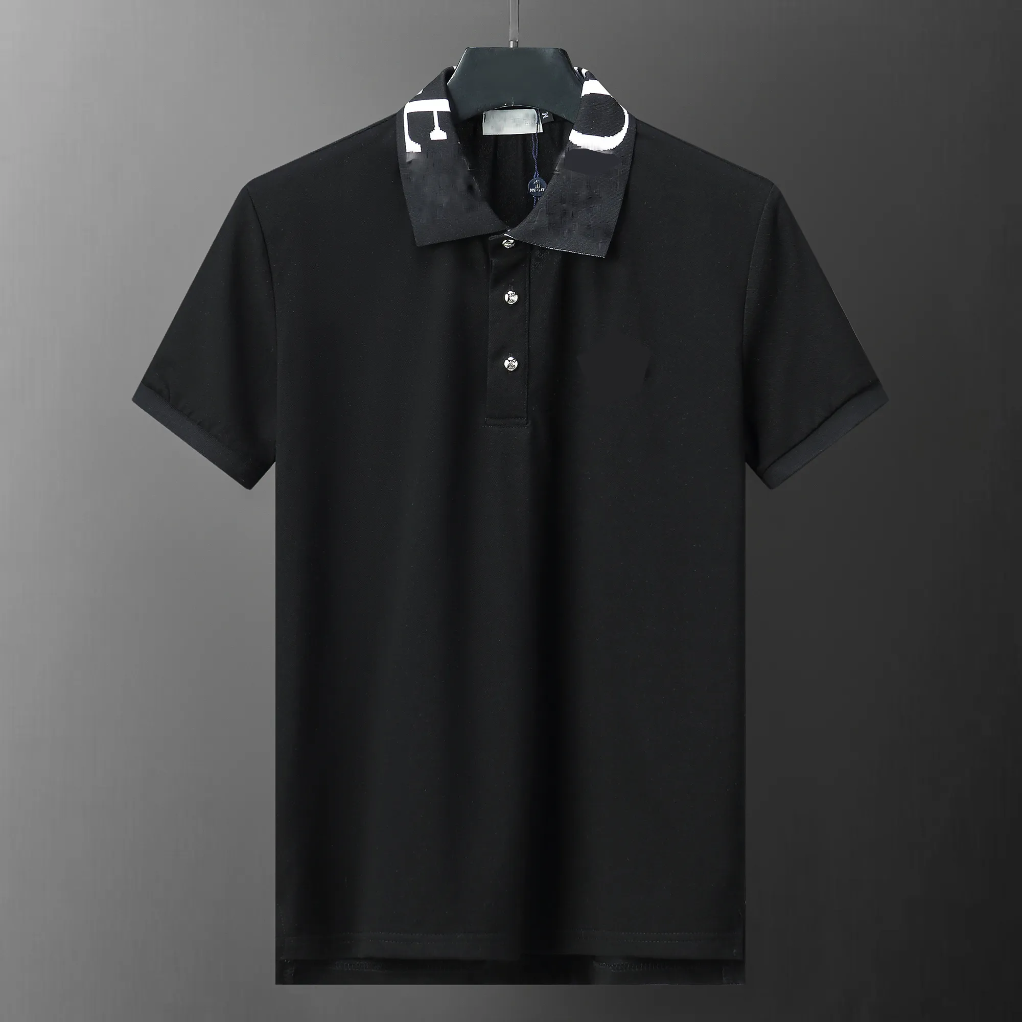 2024 Erkek Tasarımcı Polo Gömlek İşlemeli T-Shirt Siyah ve Beyaz Erkek Tişört İş Basit Moda Polo Asya Boyut M-3XL