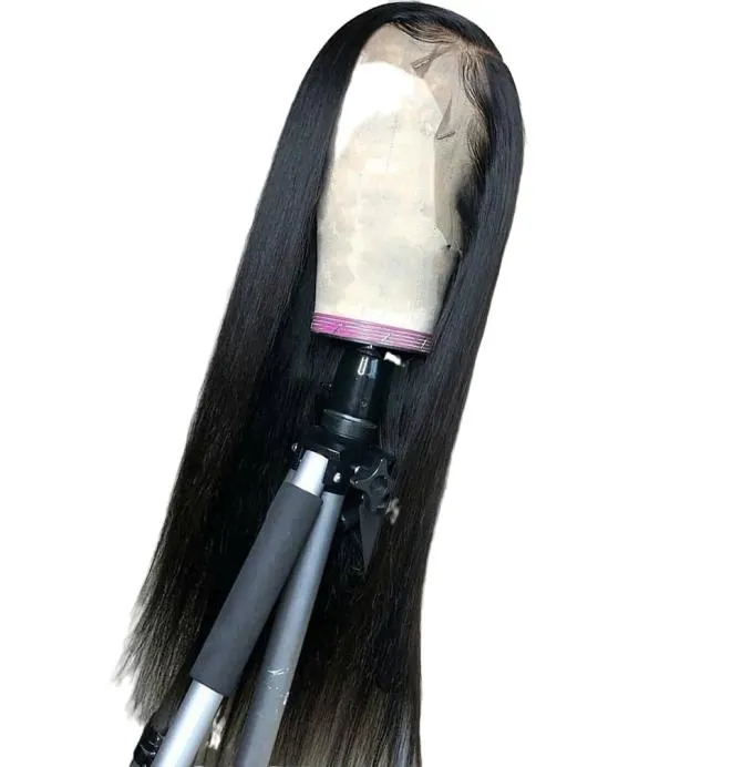 Brazilian 100 Real Human Hair Wigs 13x4 Remy Straight Lace Front Human For Black Women 28 Inch Wig 1506620449