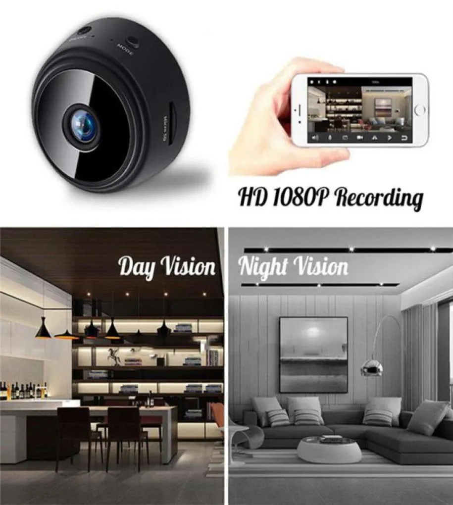 2021 A9 CAMcorder 1080p Full HD Video Cam WiFi IP Segurança sem fio Câmeras ocultas Visão de vigilância caseira de casa 1974456
