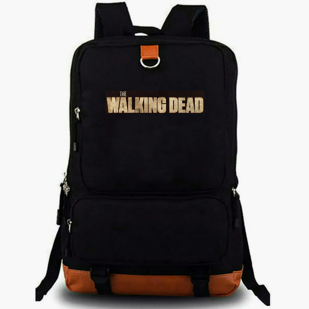 The Walking Dead mochila TV Play daypack Letras bolsa escolar Teleplay Print mochila Lazer mochila Laptop pacote de dia