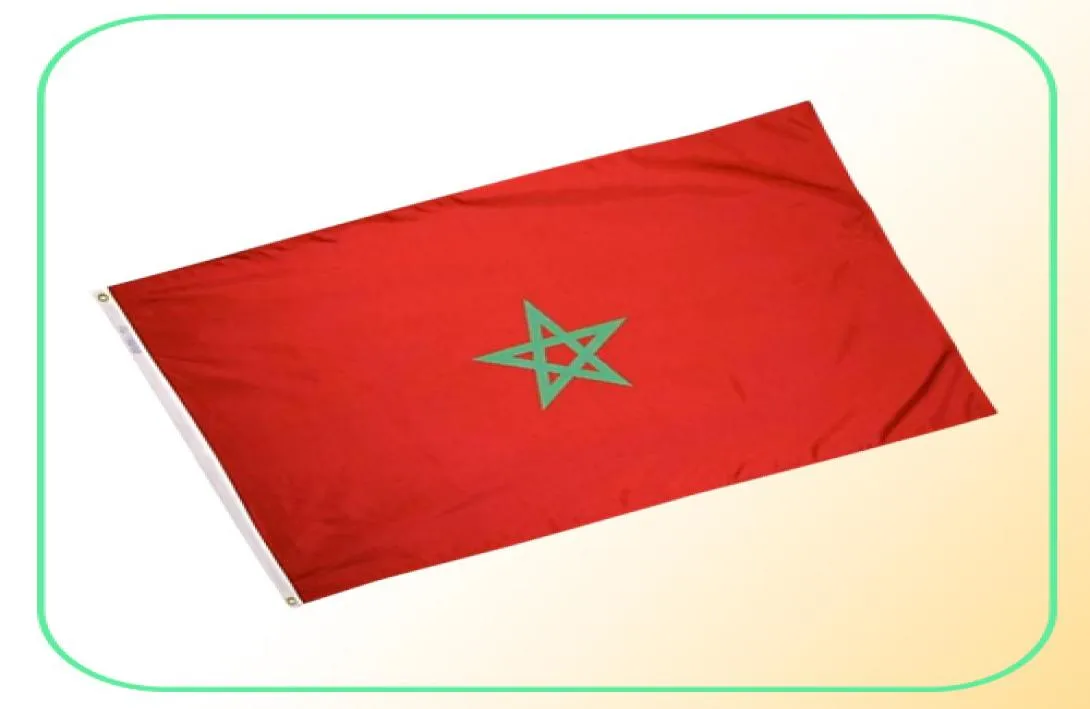 Bandiera del Marocco 3x5 ft Stile personalizzato 90x150 cm MAR Natioanl Paese Bandiera Banner del Marocco Volare Appeso8387283