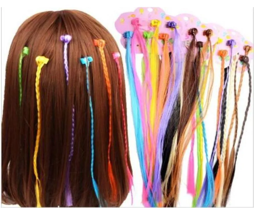 Filles colorées perruques queue de cheval cheveux ornement griffe pinces à cheveux tresse chapeaux pour enfants filles cheveux accessoires 15lot90pcs4314199