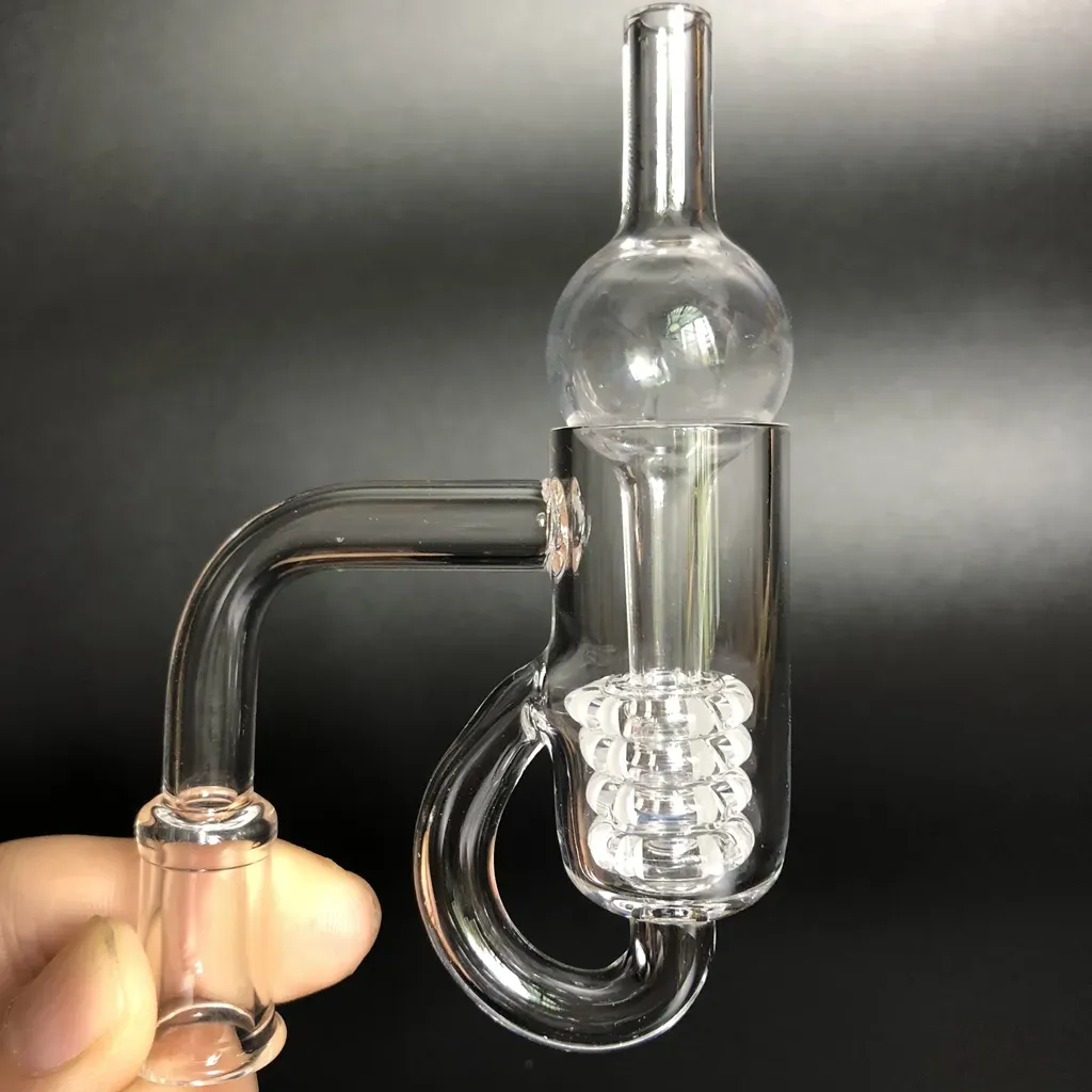 Diamond Knot Loop Quartz Banger Recycler Quartz Loop Banger Nails Dabber Insert Bowl for Glass Bongs Dab Rigs LL