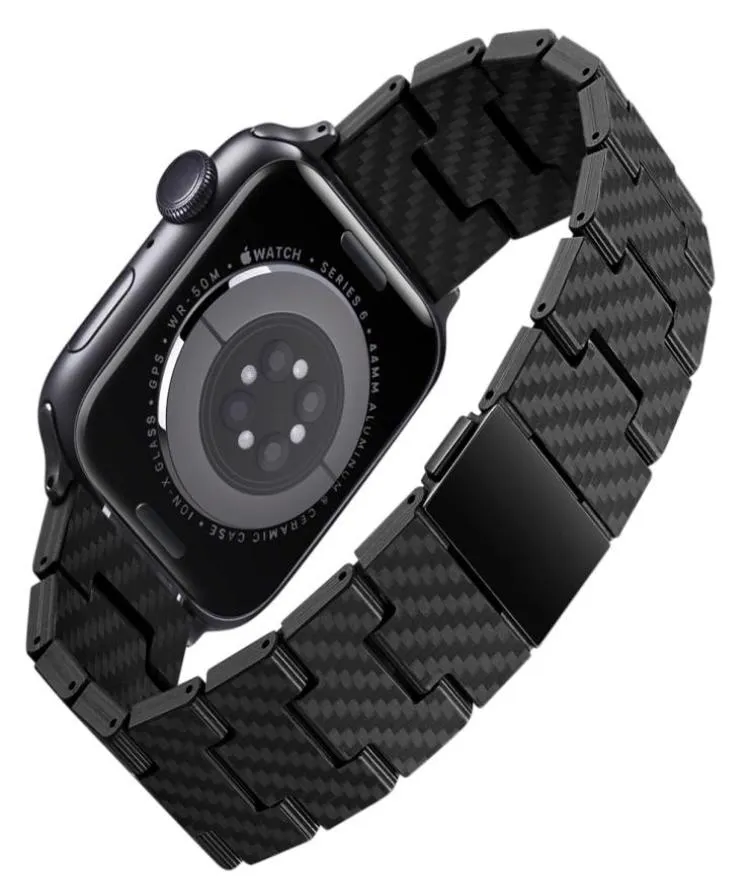 Carbonfaser-Armband für Uhrenarmband 45 mm, 44 mm, 42 mm, 41 mm, 40 mm, 38 mm, leichtes Gliederarmband, Gürtel iWatch Serie 3, 4, 5 64634492