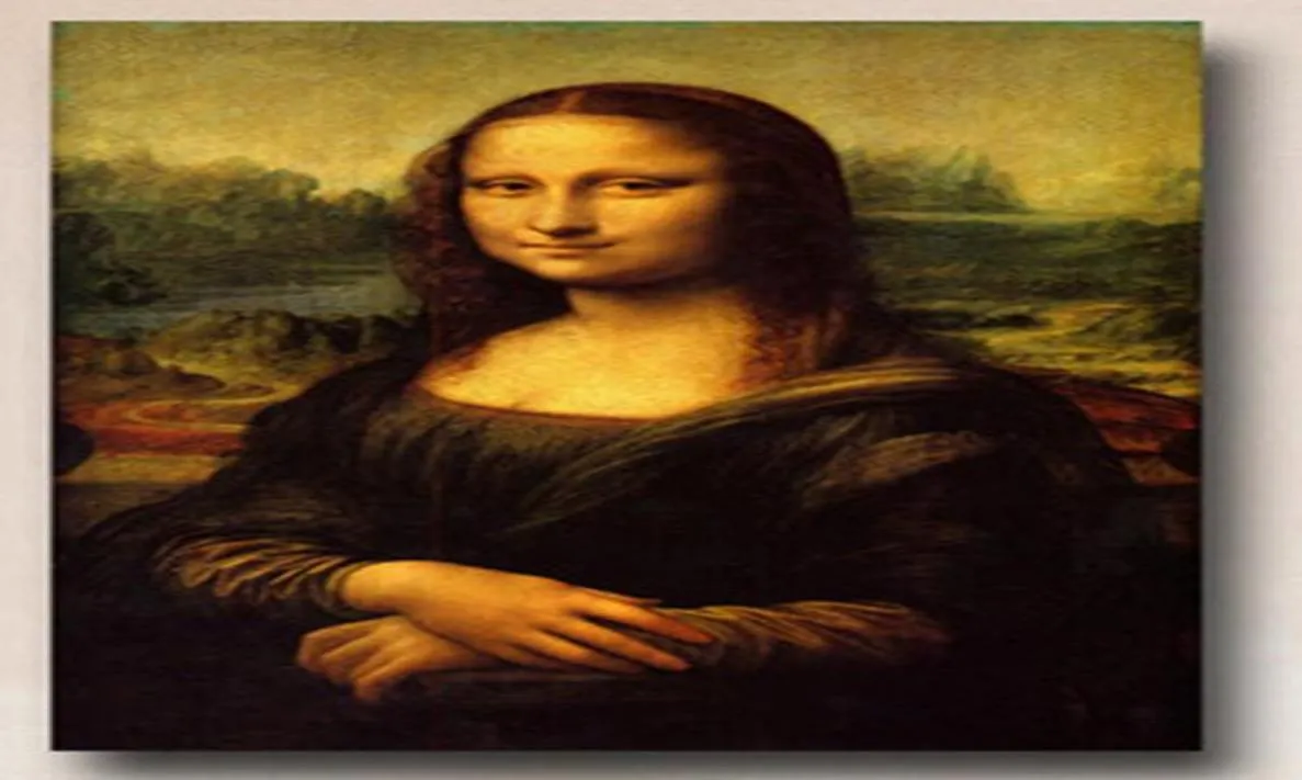 Słynne grafiki ścienne reprodukcja oleju malarstwo na płótnie Mona Lisa autor