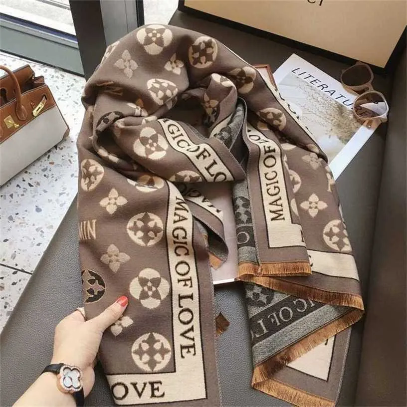 18% OFF Versatile autumn winter lucky double-sided cashmere with air conditioning insulation shawl and wool scarf for both use