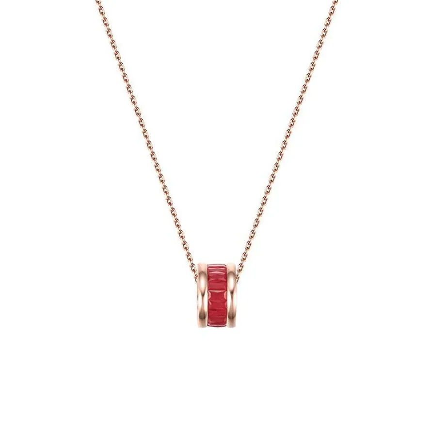 Pingente colares coreano titânio aço rosa ouro cristal numerais romanos padrão colar para mulheres meninas festa moda jóias2486