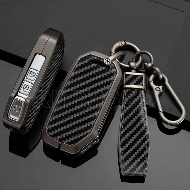 Car Key Trekking Poles Alloy Car Key Case Cover Shell For KIA Sportage R GT Stinger Sorento Ceed Cerato Forte Niro Soul Telluride Protector KeylessL2031228