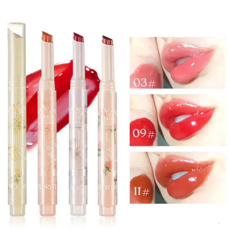 FLORTTE 13 Colors First Kiss Series Love Lipstick Mirror Water Light Lip Glaze Moisturizing Tint Korea Makeup Cosmetics 231225