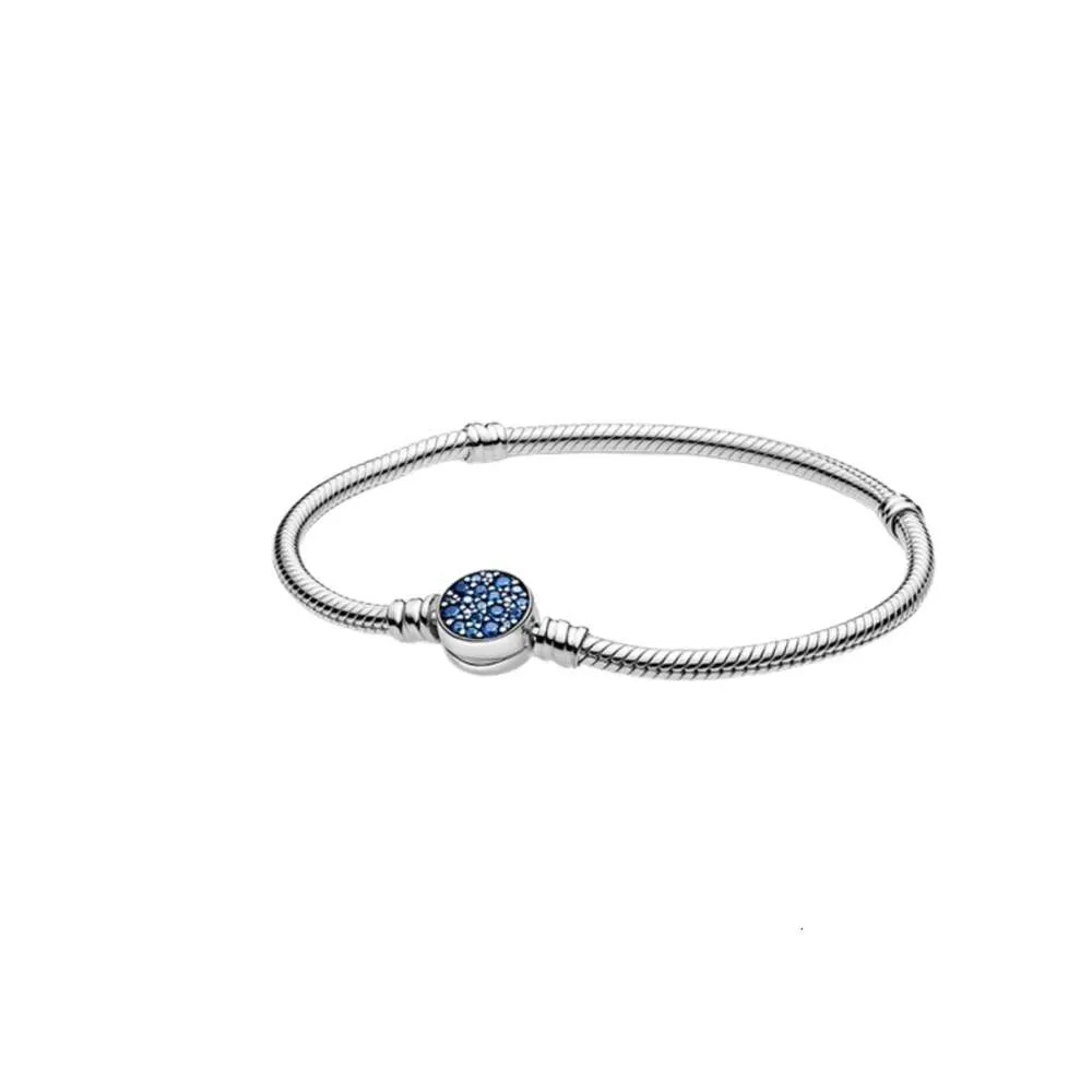 Pandoras-Armband, Designer-Armband für Damen, Originalqualität, Charm-Armbänder, Schmuck, Silberperlen, neues Knopf-Schlangenarmband