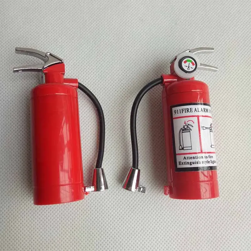 Fire Extinguisher Style Butane  Lighter Cigar Cigarette with LED Flashlight Refillable No gas Smoking Tool Lighters