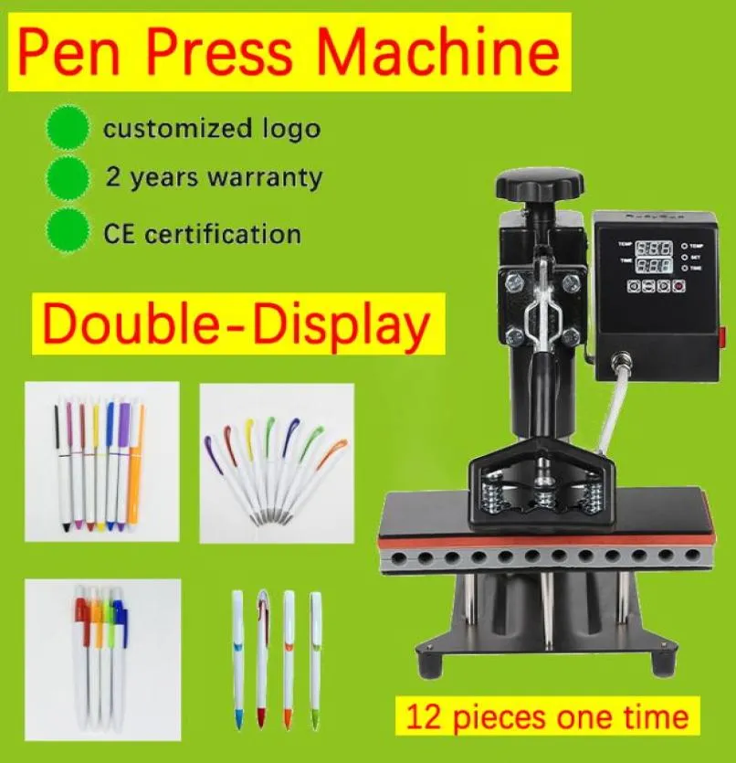 Printers 12in 1 Sublimation Pen Heat Press Machine Transfer Printing DIY Logo 12 PCS One Time4866467