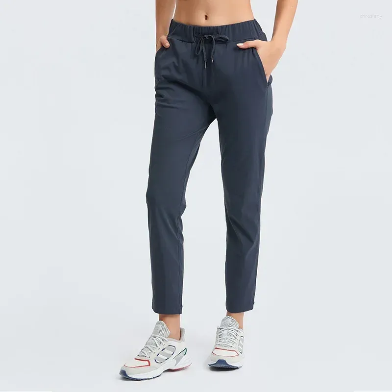 Pantalon actif stretch cordon de fitness poche de yoga lâches femmes