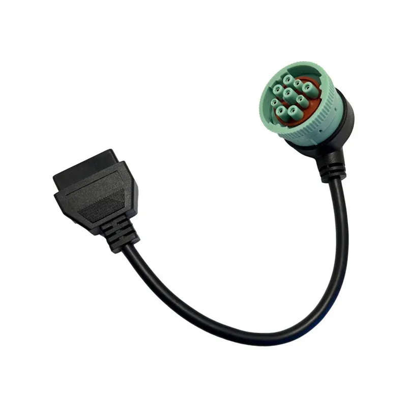 OBD1 LKW-Kabel für OBD2 Dechi 9PIN weiblicher grüner Winkel für 16Pin