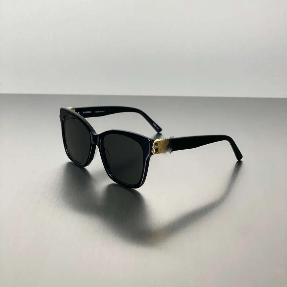 Ny Paris Home Square Round Gold Label Black Frame Solglasögon B0102 UV Resistant Unisex Ins