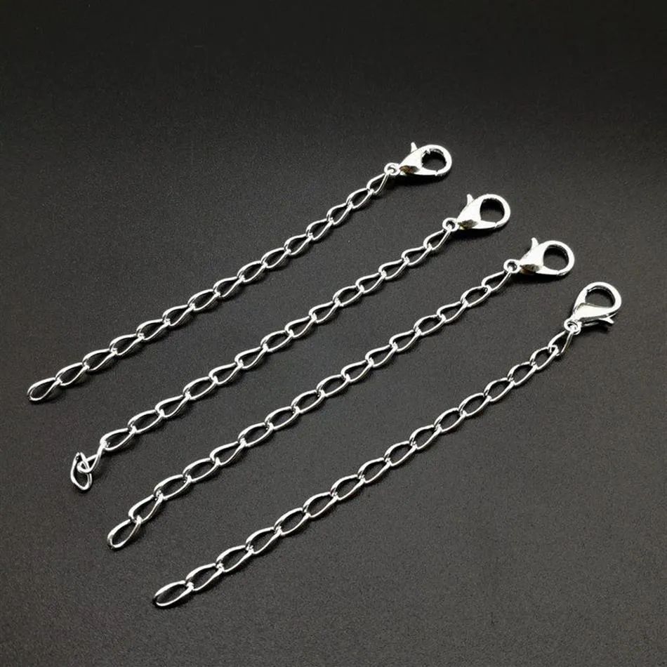 100pcs Silver Plated Chain Chain Extenderlobster Clop Fashion Act O papel de Is é um colar de colar de sabor Chain283v