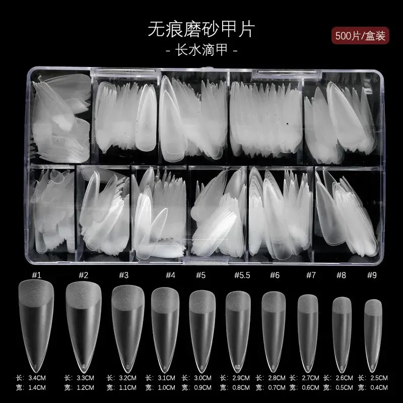 Fake Nails Transparent False French Nail Tips Artificial Acrylic Ballerina Coffin Manicure Design Set DIY Tool Glue on Nails 231227