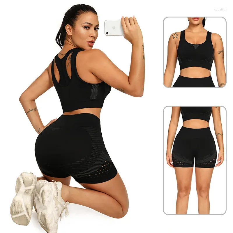 Treno feminino Fitness Yoga Suit de tênis esportivo de duas peças Running roupas íntimas e leggings BRA BRA BRA HIAI