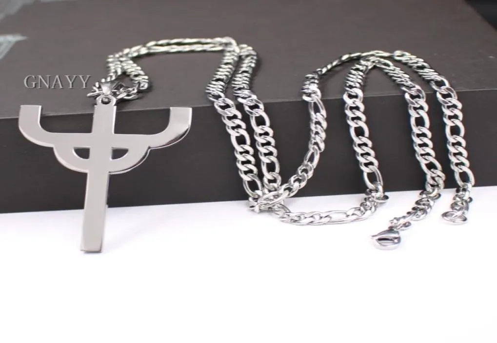 Bijoux gothique Punk Judas prêtre collier en acier inoxydable Men039s pendentif préféré merch logo symbole charme amulette 7772310