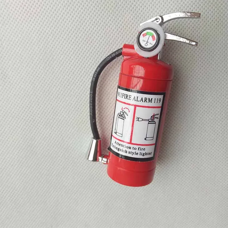 Fire Extinguisher Style Butane  Lighter Cigar Cigarette with LED Flashlight Refillable No gas Smoking Tool Lighters